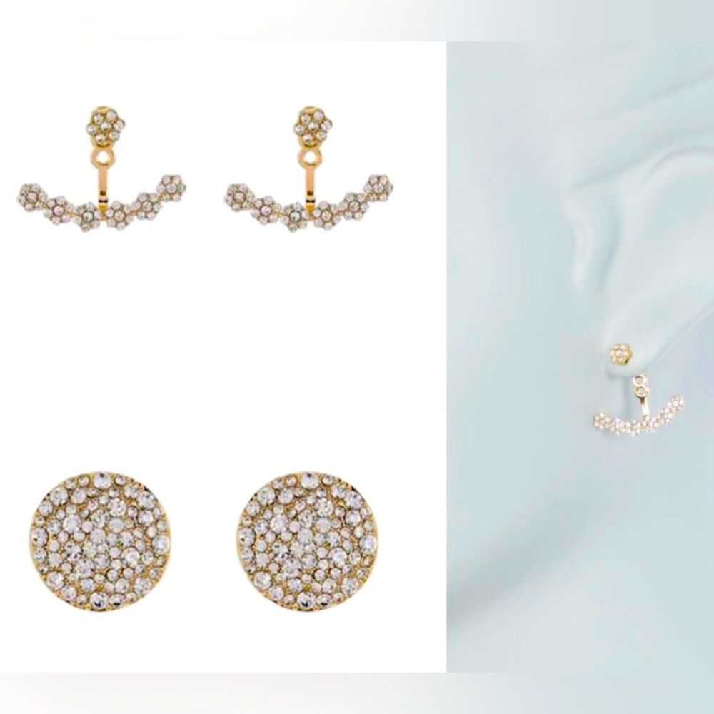 NIB Baulblebar Pavé Crystal Disc& Stud